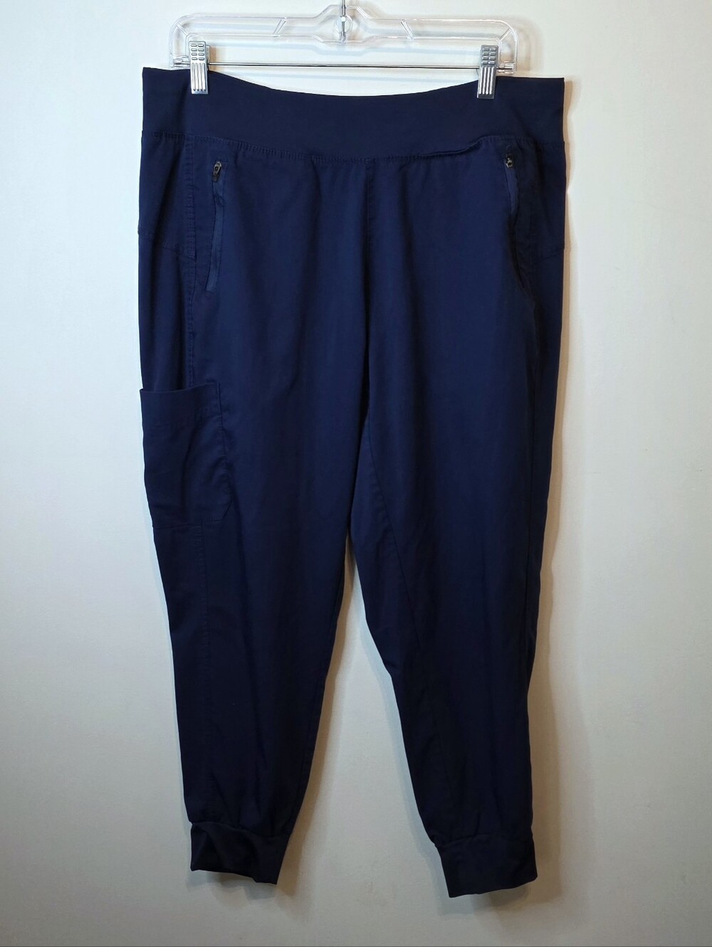 Healing Hands Purple Label Navy Blue Jogger Scrub Pants Size Large Petite